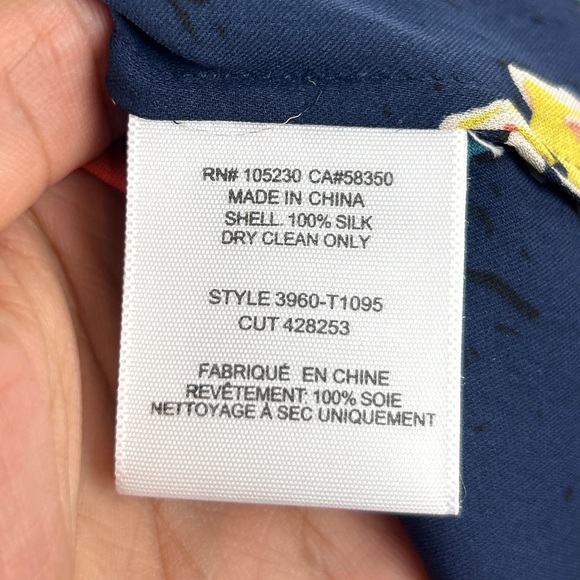 Joie Floral 100% Silk Blouse - Picture 6 of 7